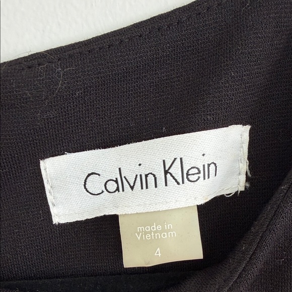 Calvin Klein Black and White Striped Midi Dress - Picture 2 of 5